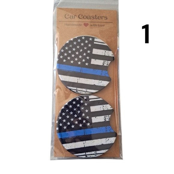 Set Of 2 Car Coasters | Multiple Designs To Choose From - Picture 1 of 16
